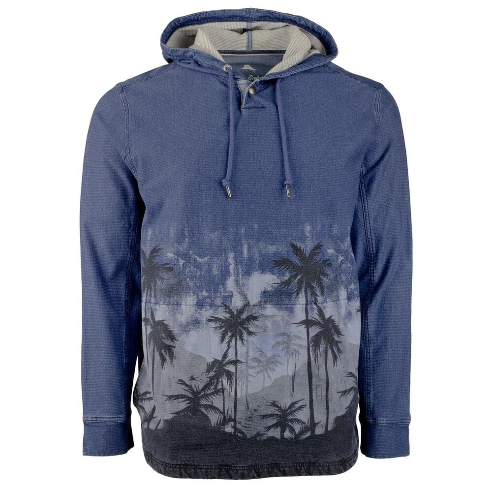 Tommy Bahama Men's Palm Flurry Baja Hoodie Blue L